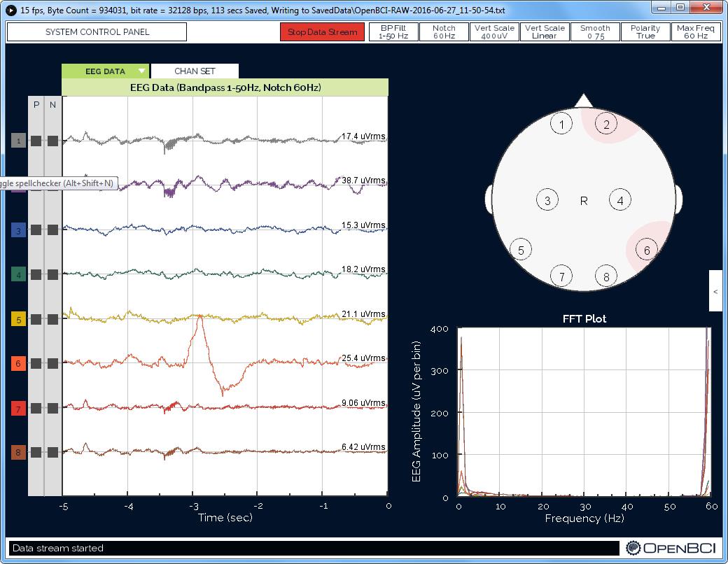 OpenBCI data collection OpenBCI data collection